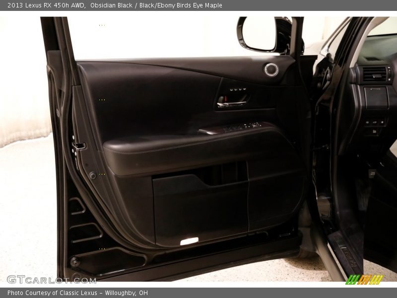 Obsidian Black / Black/Ebony Birds Eye Maple 2013 Lexus RX 450h AWD