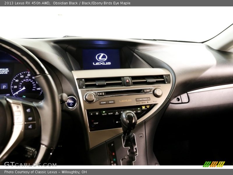 Obsidian Black / Black/Ebony Birds Eye Maple 2013 Lexus RX 450h AWD