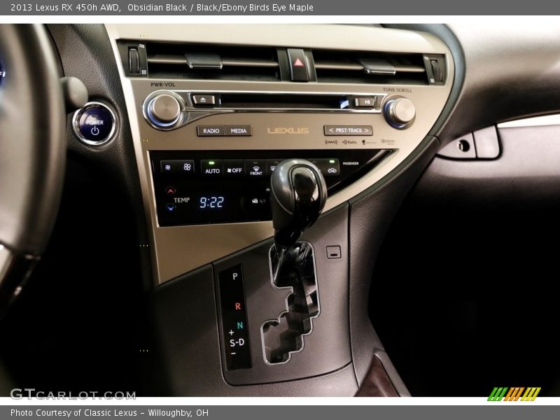 Obsidian Black / Black/Ebony Birds Eye Maple 2013 Lexus RX 450h AWD