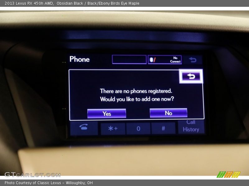 Obsidian Black / Black/Ebony Birds Eye Maple 2013 Lexus RX 450h AWD