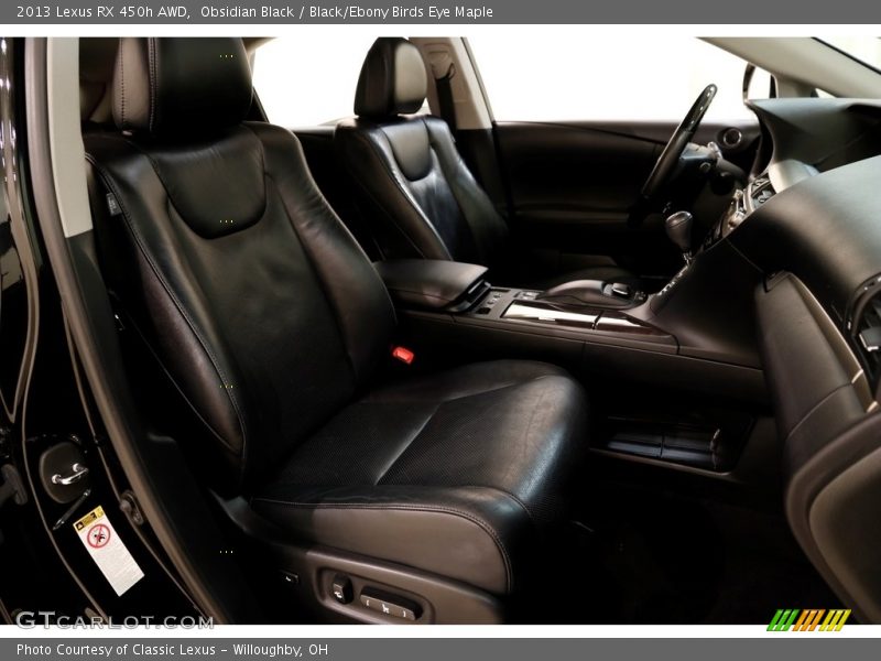 Obsidian Black / Black/Ebony Birds Eye Maple 2013 Lexus RX 450h AWD