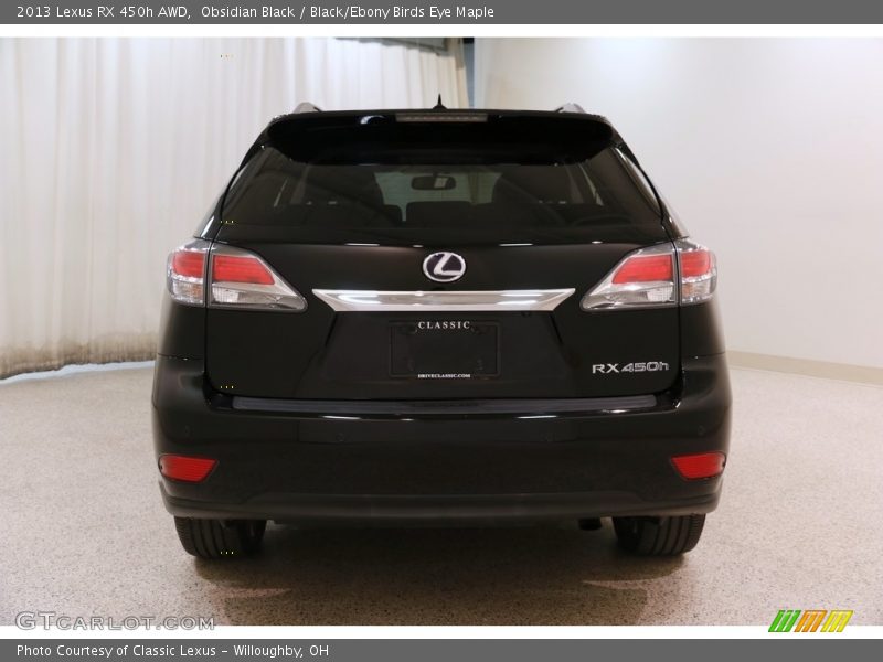 Obsidian Black / Black/Ebony Birds Eye Maple 2013 Lexus RX 450h AWD