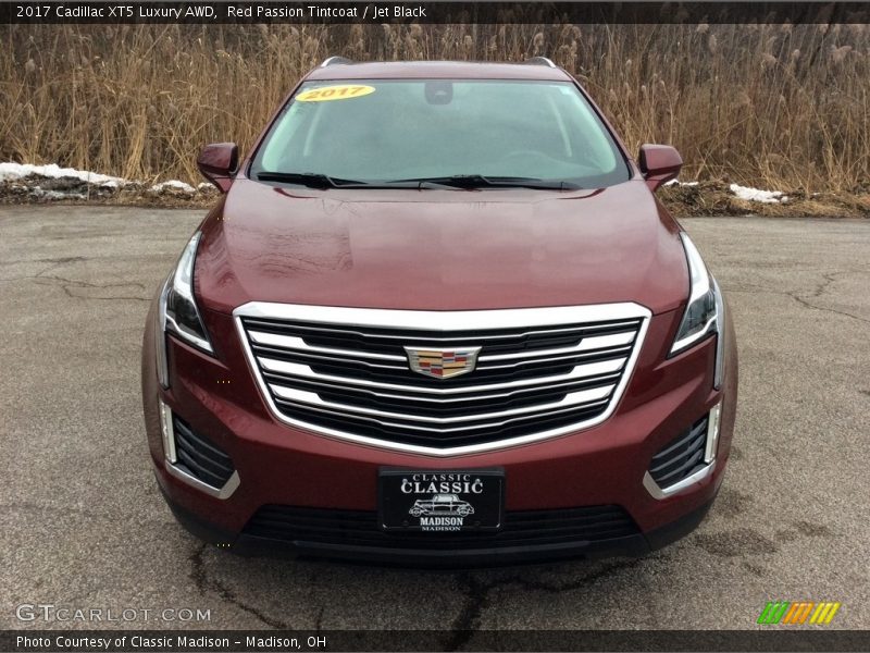 Red Passion Tintcoat / Jet Black 2017 Cadillac XT5 Luxury AWD