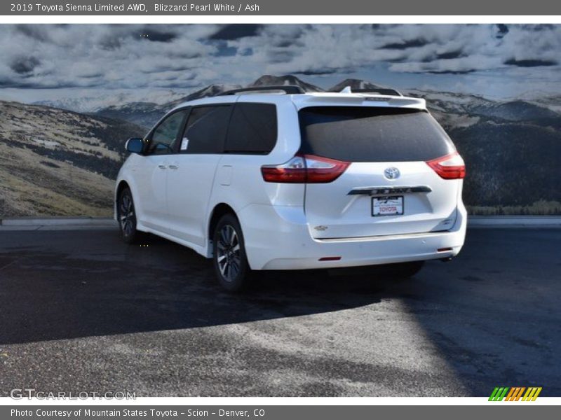 Blizzard Pearl White / Ash 2019 Toyota Sienna Limited AWD