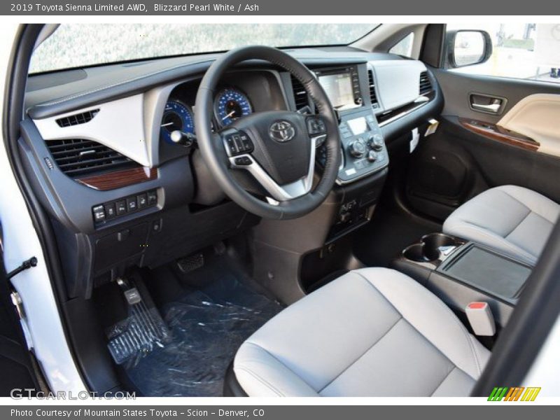 Blizzard Pearl White / Ash 2019 Toyota Sienna Limited AWD