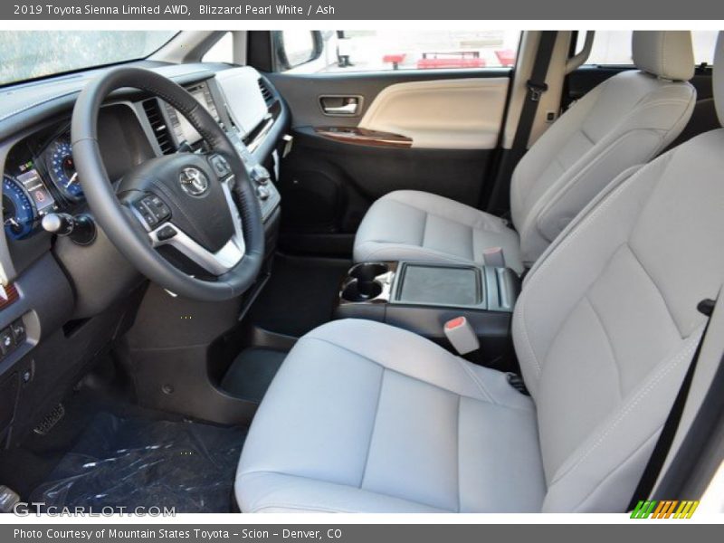 Blizzard Pearl White / Ash 2019 Toyota Sienna Limited AWD