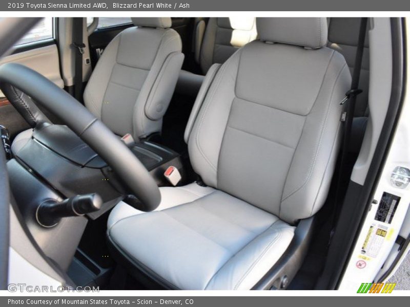 Blizzard Pearl White / Ash 2019 Toyota Sienna Limited AWD
