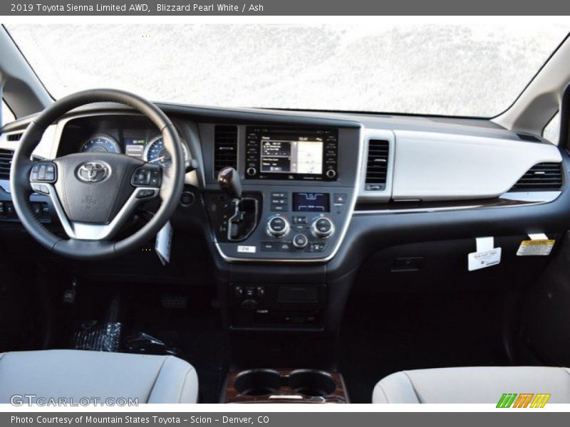 Blizzard Pearl White / Ash 2019 Toyota Sienna Limited AWD