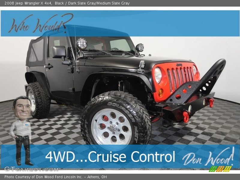 Black / Dark Slate Gray/Medium Slate Gray 2008 Jeep Wrangler X 4x4