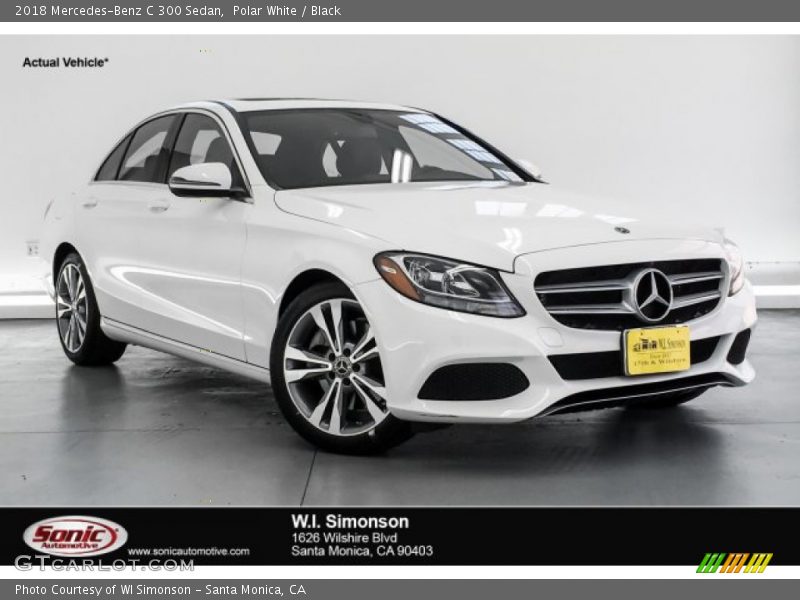 Polar White / Black 2018 Mercedes-Benz C 300 Sedan