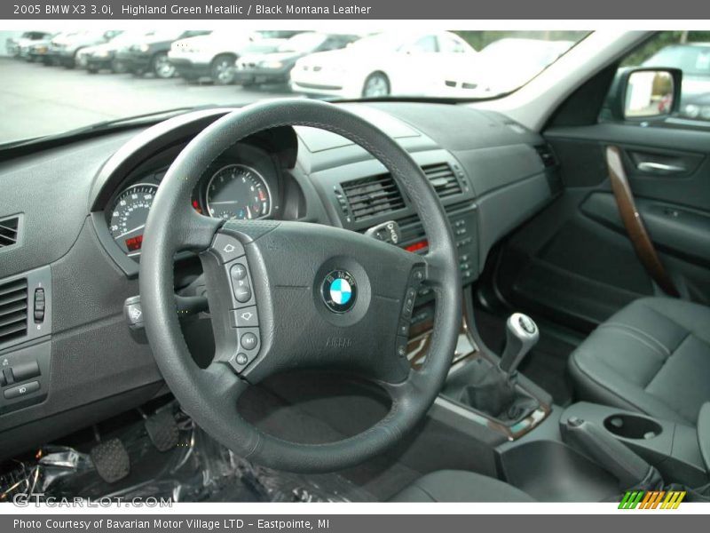 Highland Green Metallic / Black Montana Leather 2005 BMW X3 3.0i