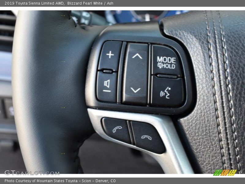 Blizzard Pearl White / Ash 2019 Toyota Sienna Limited AWD