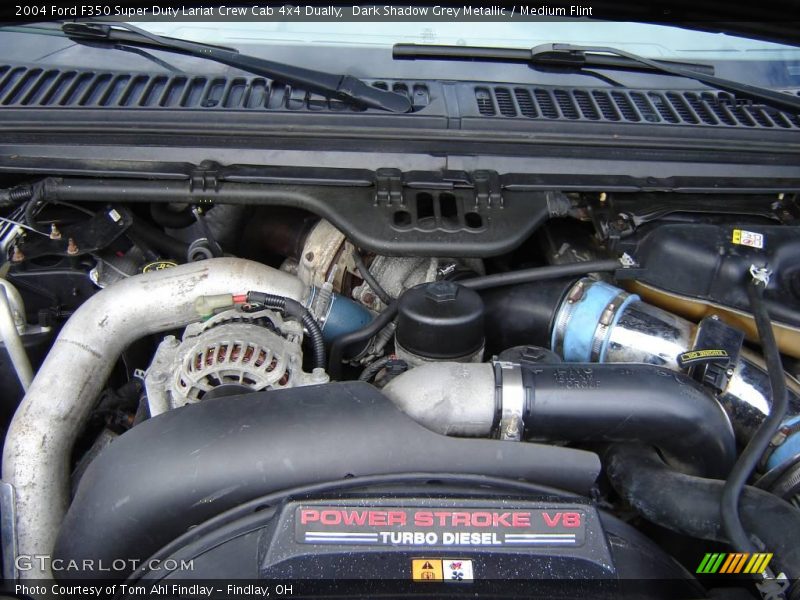 Dark Shadow Grey Metallic / Medium Flint 2004 Ford F350 Super Duty Lariat Crew Cab 4x4 Dually