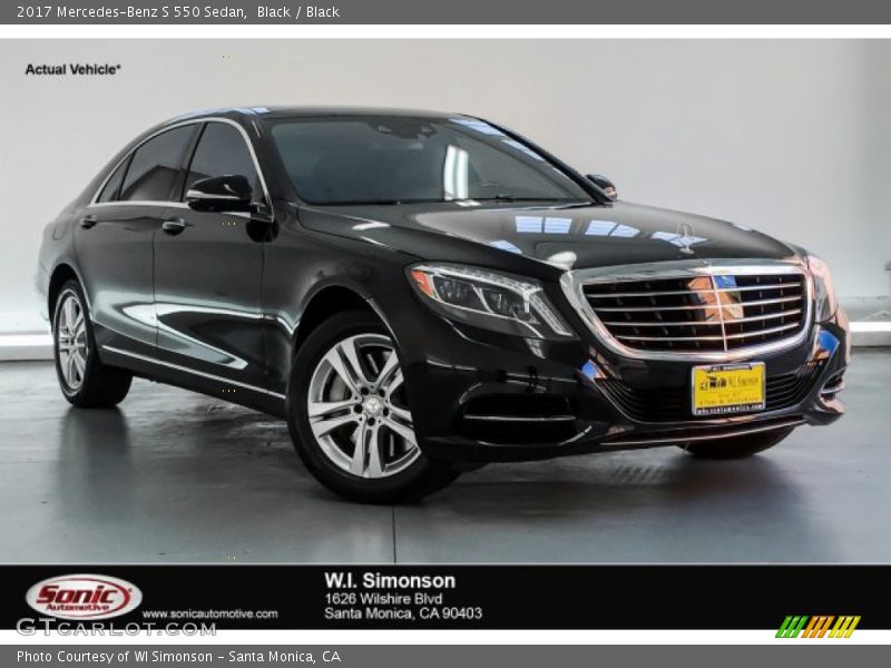 Black / Black 2017 Mercedes-Benz S 550 Sedan