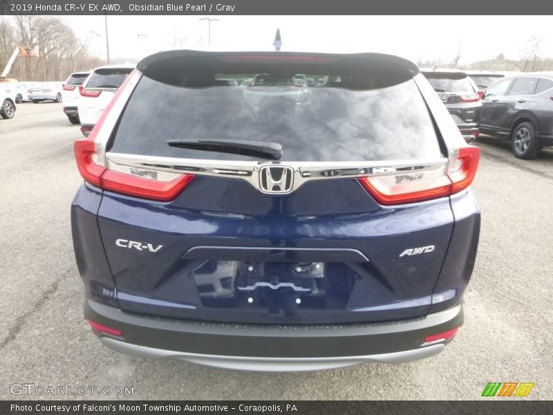 Obsidian Blue Pearl / Gray 2019 Honda CR-V EX AWD
