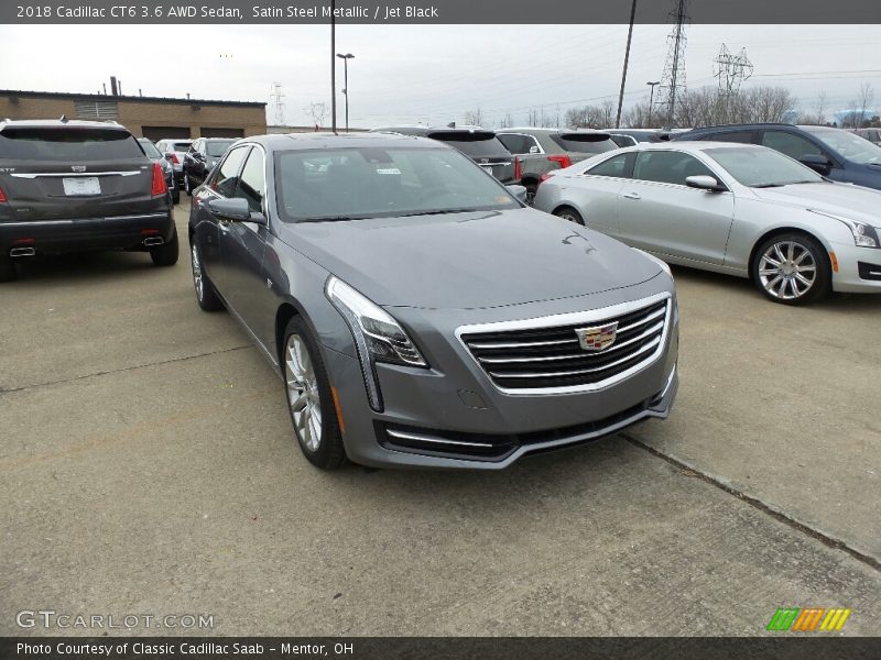 Satin Steel Metallic / Jet Black 2018 Cadillac CT6 3.6 AWD Sedan