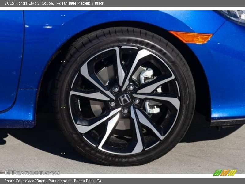 Agean Blue Metallic / Black 2019 Honda Civic Si Coupe