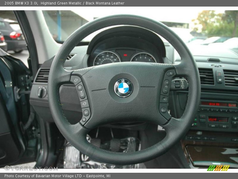 Highland Green Metallic / Black Montana Leather 2005 BMW X3 3.0i