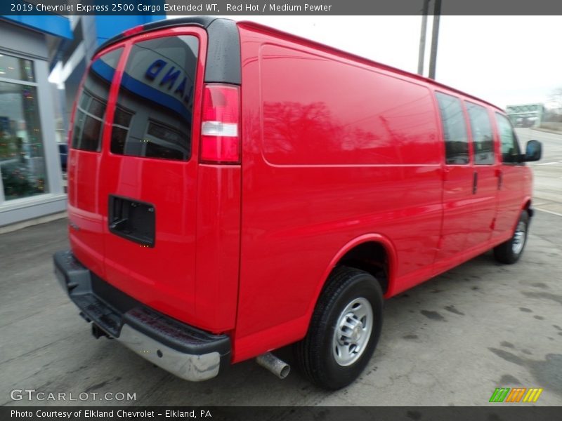Red Hot / Medium Pewter 2019 Chevrolet Express 2500 Cargo Extended WT