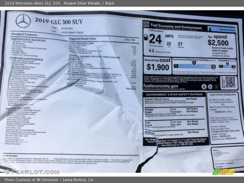 Mojave Silver Metallic / Black 2019 Mercedes-Benz GLC 300