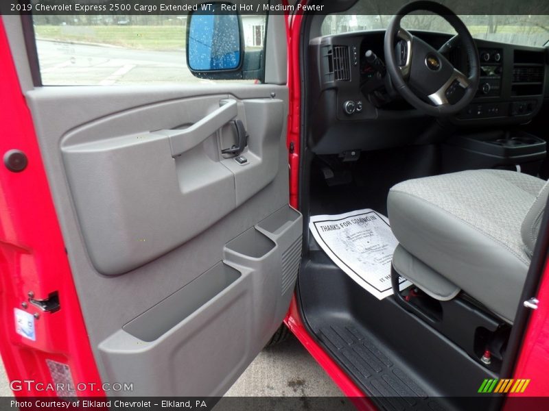Red Hot / Medium Pewter 2019 Chevrolet Express 2500 Cargo Extended WT