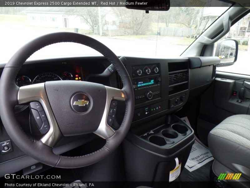 Red Hot / Medium Pewter 2019 Chevrolet Express 2500 Cargo Extended WT