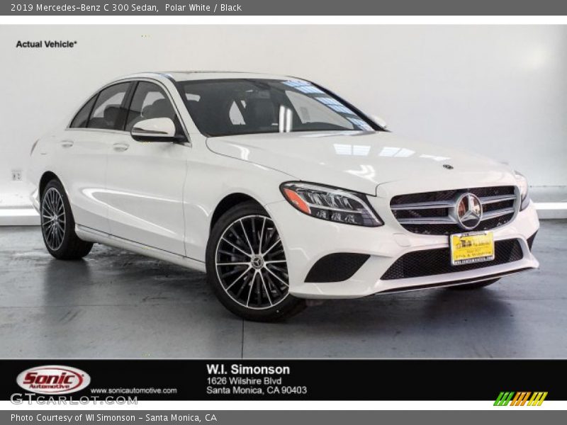 Polar White / Black 2019 Mercedes-Benz C 300 Sedan