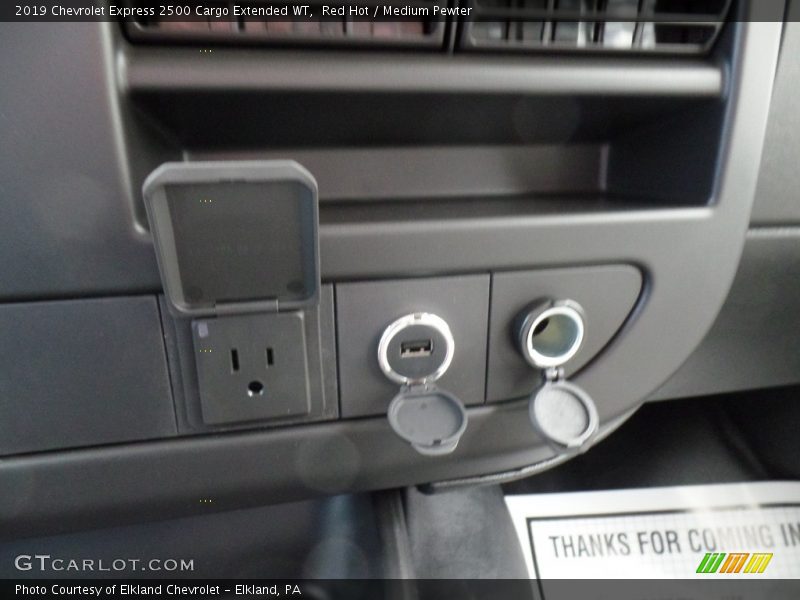 Red Hot / Medium Pewter 2019 Chevrolet Express 2500 Cargo Extended WT