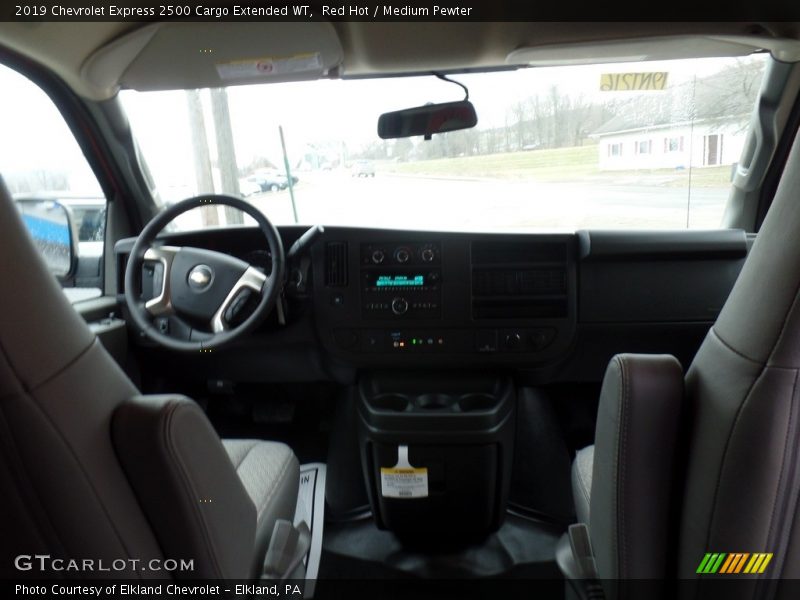 Red Hot / Medium Pewter 2019 Chevrolet Express 2500 Cargo Extended WT