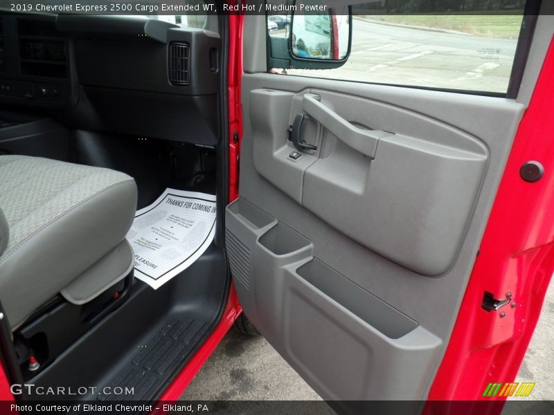 Red Hot / Medium Pewter 2019 Chevrolet Express 2500 Cargo Extended WT