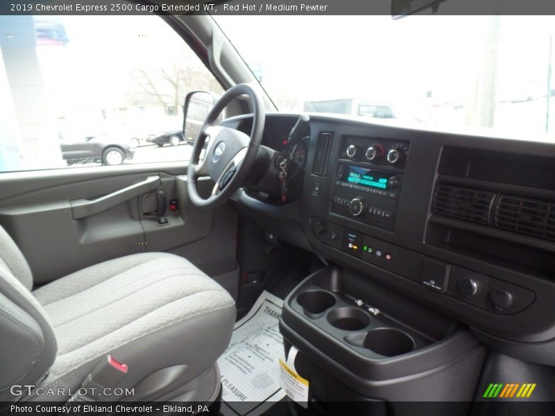 Red Hot / Medium Pewter 2019 Chevrolet Express 2500 Cargo Extended WT