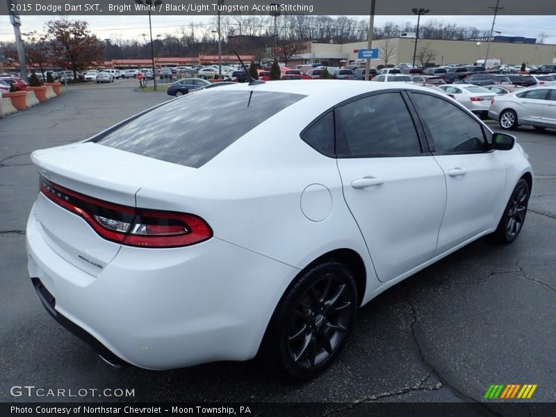 Bright White / Black/Light Tungsten Accent Stitching 2015 Dodge Dart SXT