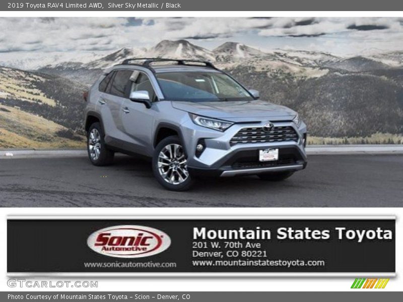 Silver Sky Metallic / Black 2019 Toyota RAV4 Limited AWD
