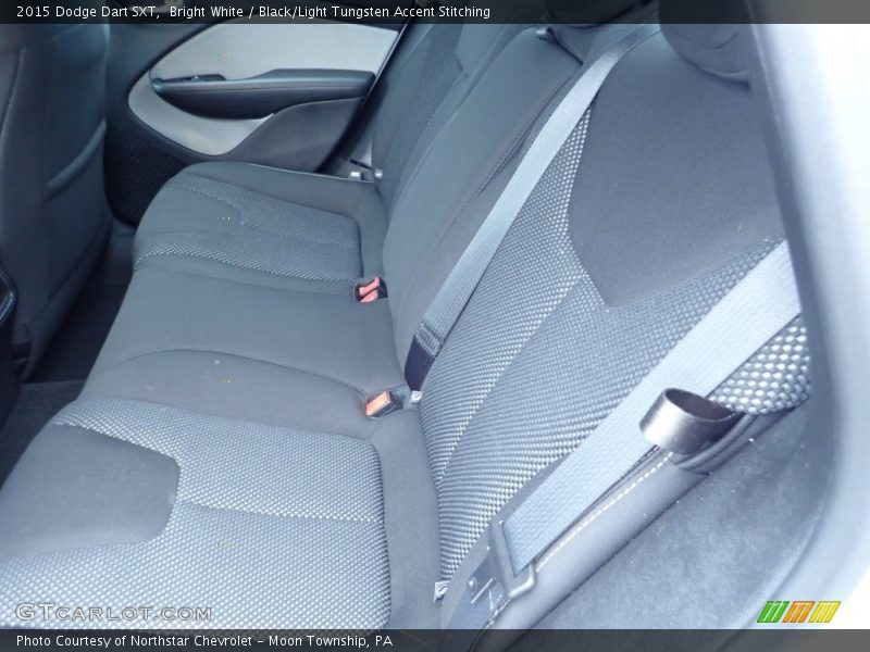 Bright White / Black/Light Tungsten Accent Stitching 2015 Dodge Dart SXT