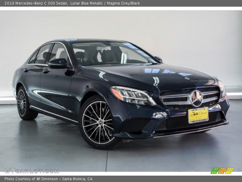 Lunar Blue Metallic / Magma Grey/Black 2019 Mercedes-Benz C 300 Sedan