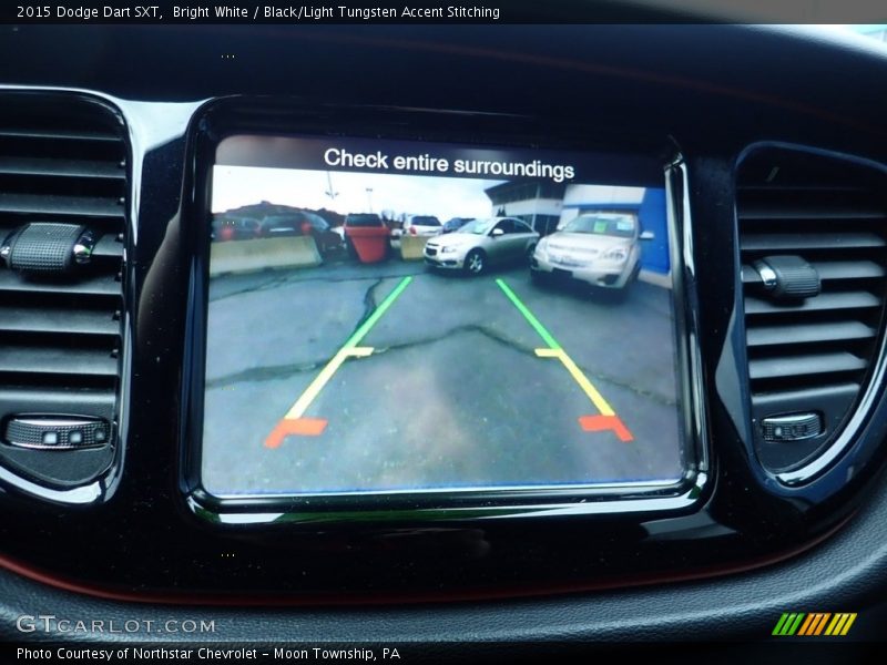 Bright White / Black/Light Tungsten Accent Stitching 2015 Dodge Dart SXT