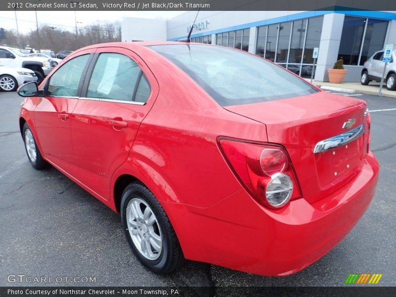 Victory Red / Jet Black/Dark Titanium 2012 Chevrolet Sonic LT Sedan