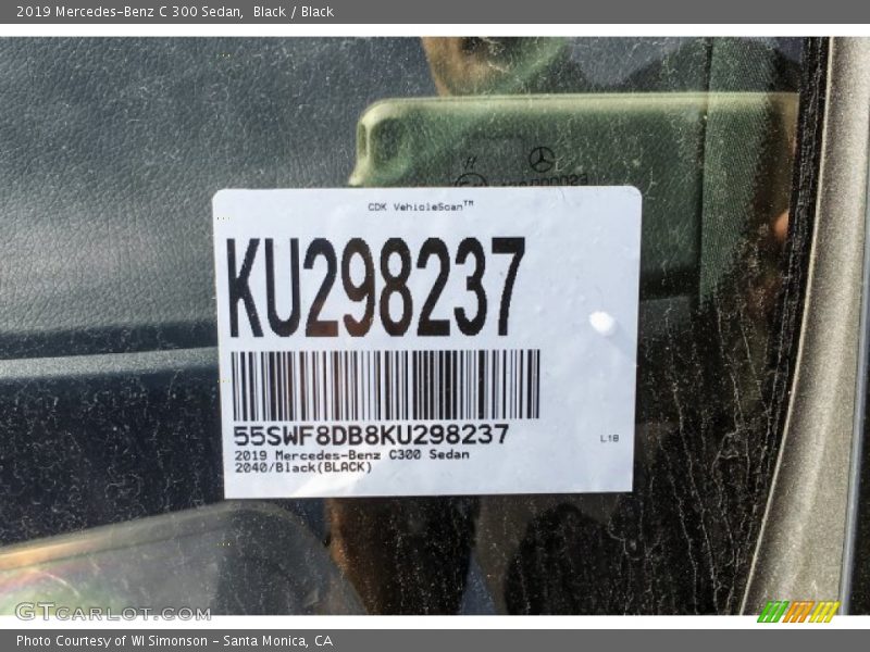 Black / Black 2019 Mercedes-Benz C 300 Sedan