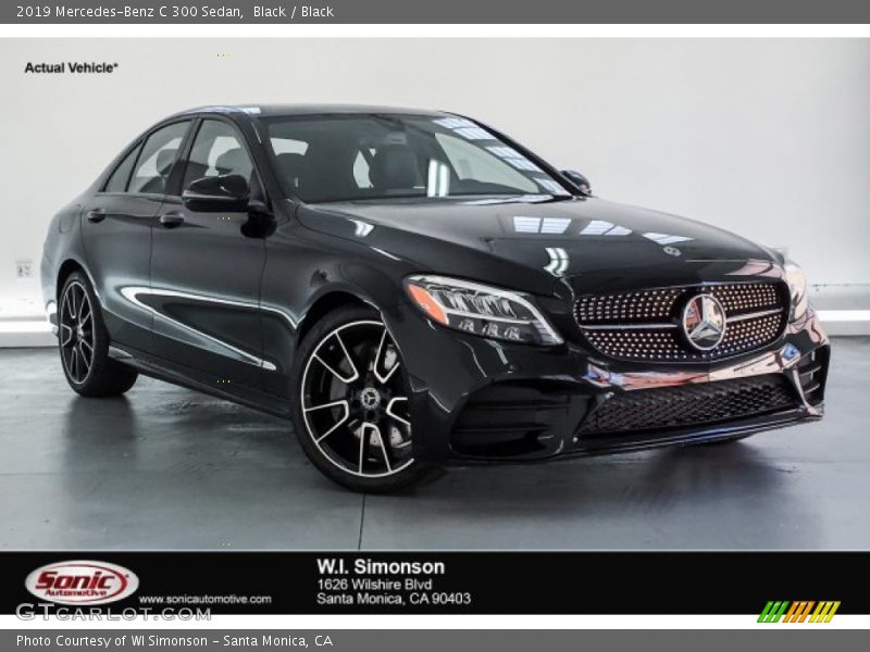 Black / Black 2019 Mercedes-Benz C 300 Sedan