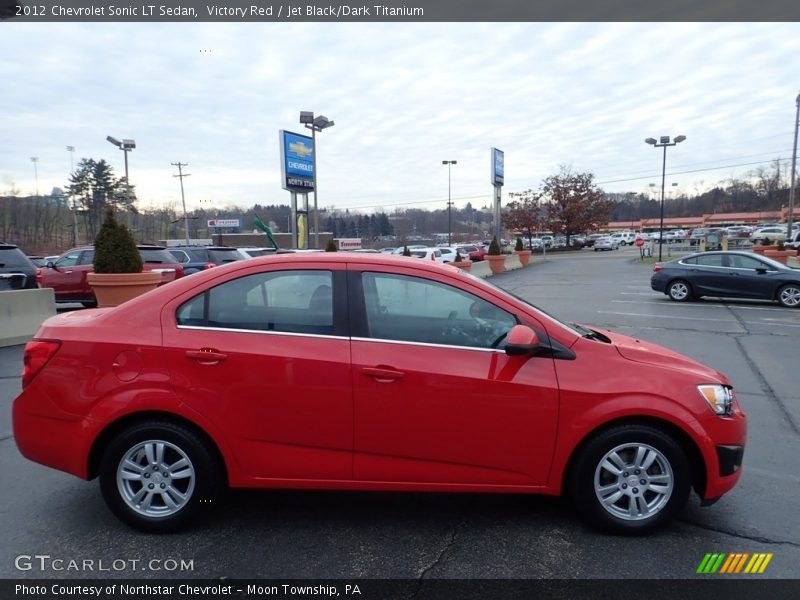 Victory Red / Jet Black/Dark Titanium 2012 Chevrolet Sonic LT Sedan