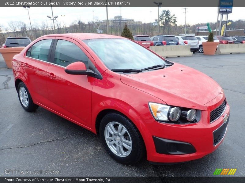 Victory Red / Jet Black/Dark Titanium 2012 Chevrolet Sonic LT Sedan