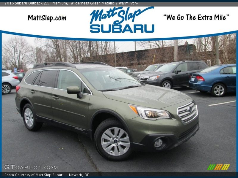 Wilderness Green Metallic / Warm Ivory 2016 Subaru Outback 2.5i Premium