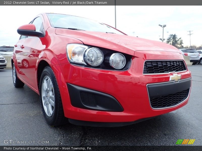 Victory Red / Jet Black/Dark Titanium 2012 Chevrolet Sonic LT Sedan