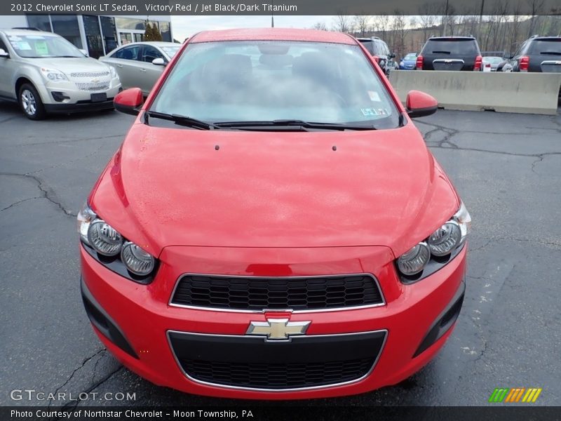 Victory Red / Jet Black/Dark Titanium 2012 Chevrolet Sonic LT Sedan
