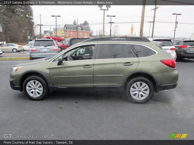 Wilderness Green Metallic / Warm Ivory 2016 Subaru Outback 2.5i Premium