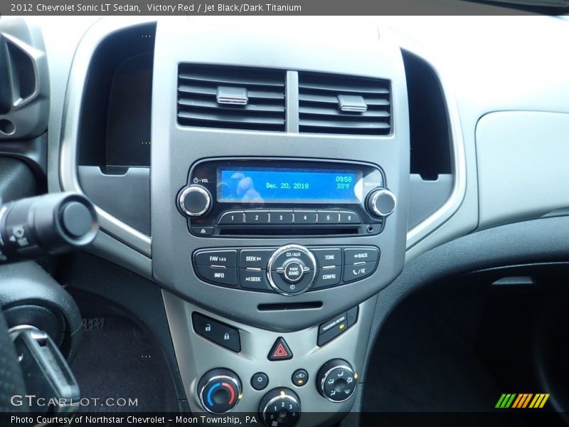 Victory Red / Jet Black/Dark Titanium 2012 Chevrolet Sonic LT Sedan