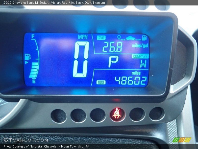Victory Red / Jet Black/Dark Titanium 2012 Chevrolet Sonic LT Sedan