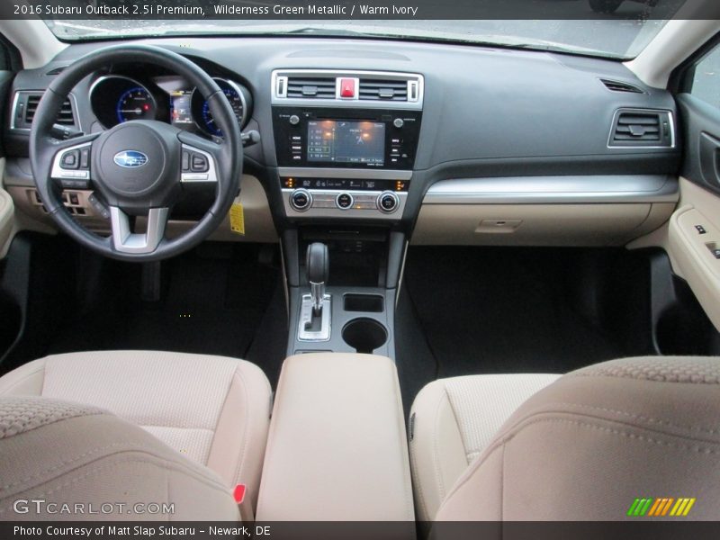 Wilderness Green Metallic / Warm Ivory 2016 Subaru Outback 2.5i Premium