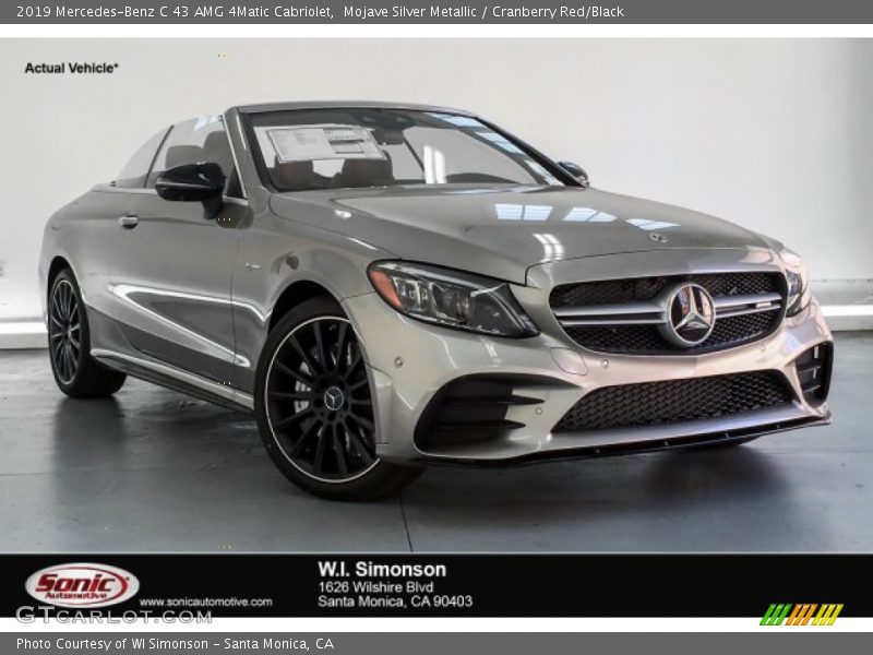 Mojave Silver Metallic / Cranberry Red/Black 2019 Mercedes-Benz C 43 AMG 4Matic Cabriolet