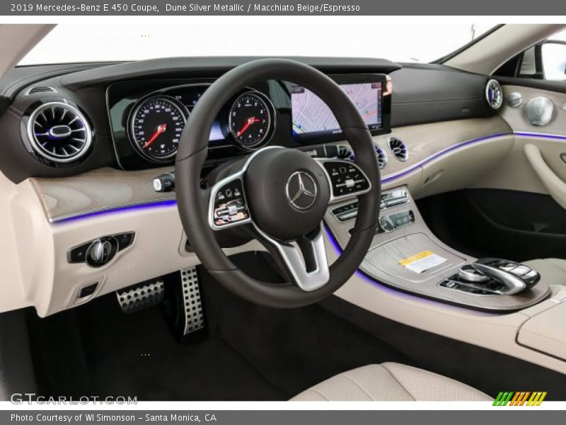 Dune Silver Metallic / Macchiato Beige/Espresso 2019 Mercedes-Benz E 450 Coupe